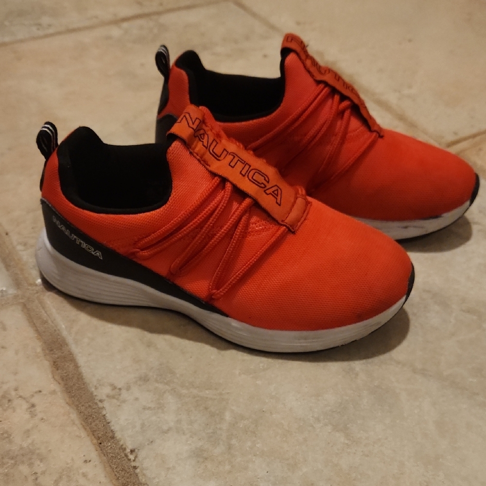 Nautica Men’s Bright Orange Low-Top Slip-On Sneakers